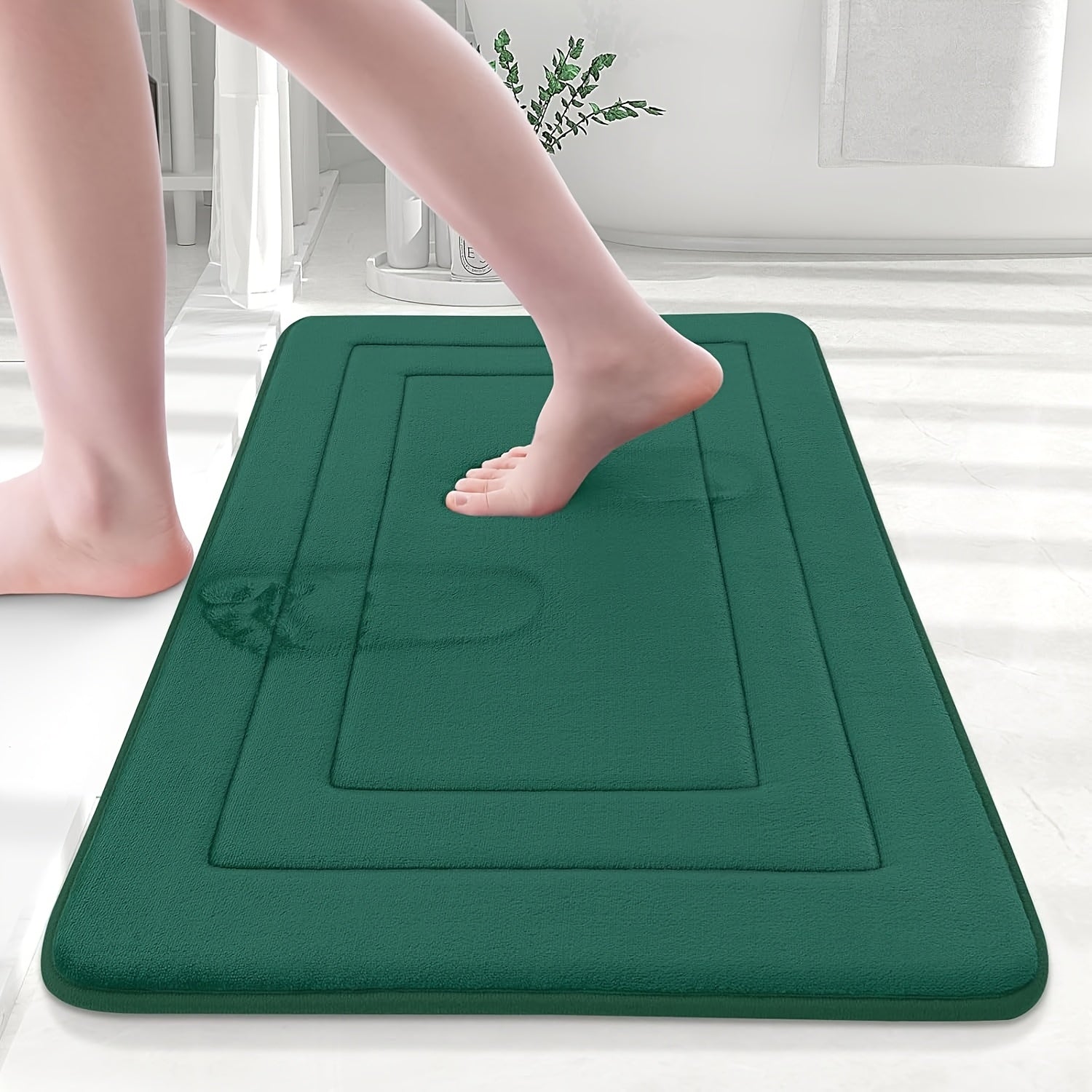 Alfombrilla de baño con acolchado de espuma viscoelástica para mayor comodidad