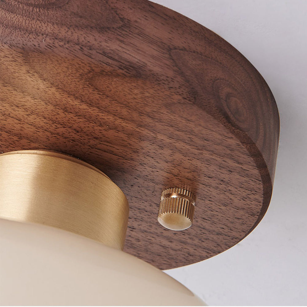 Elegant Round Glass Ceiling Light Fixture for Hallways