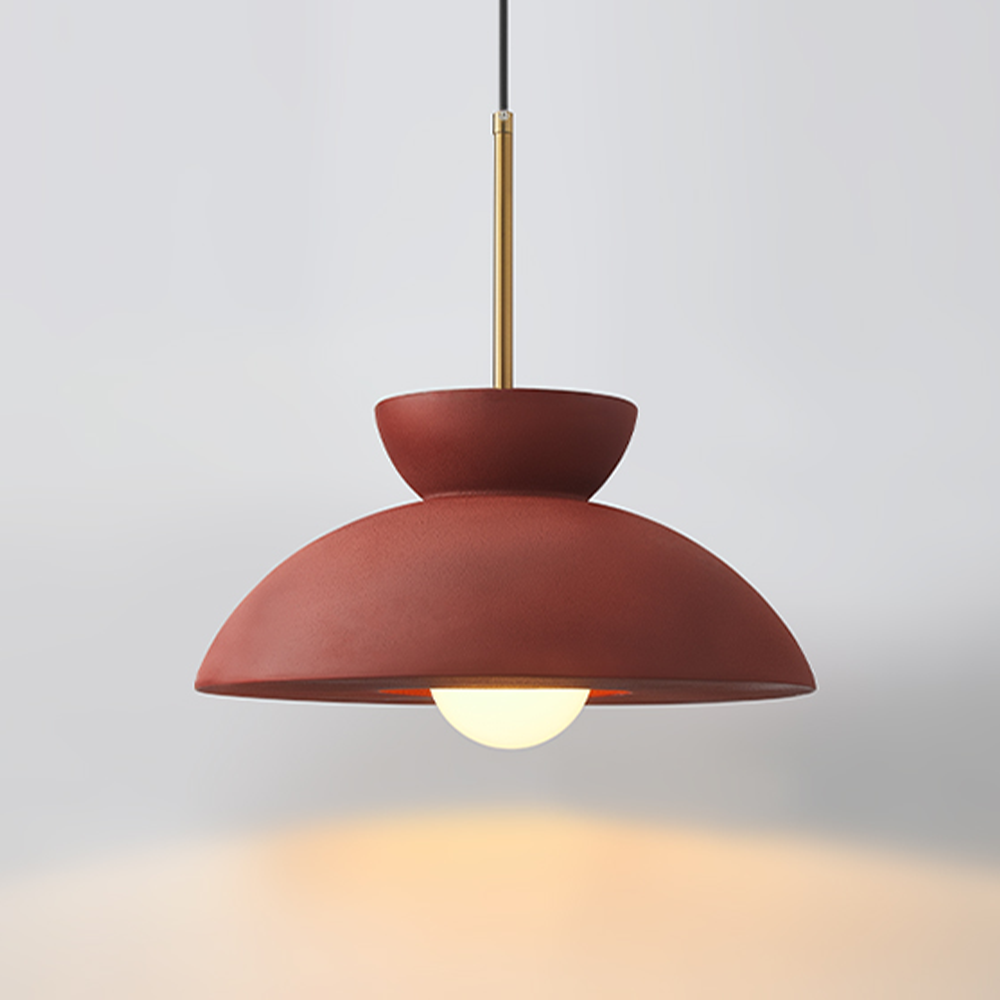 Lampada a sospensione con paralume in resina per sala da pranzo