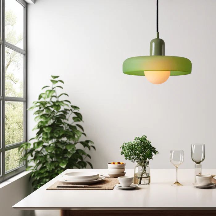Bauhaus Inspired Colourful Glass Pendant Light