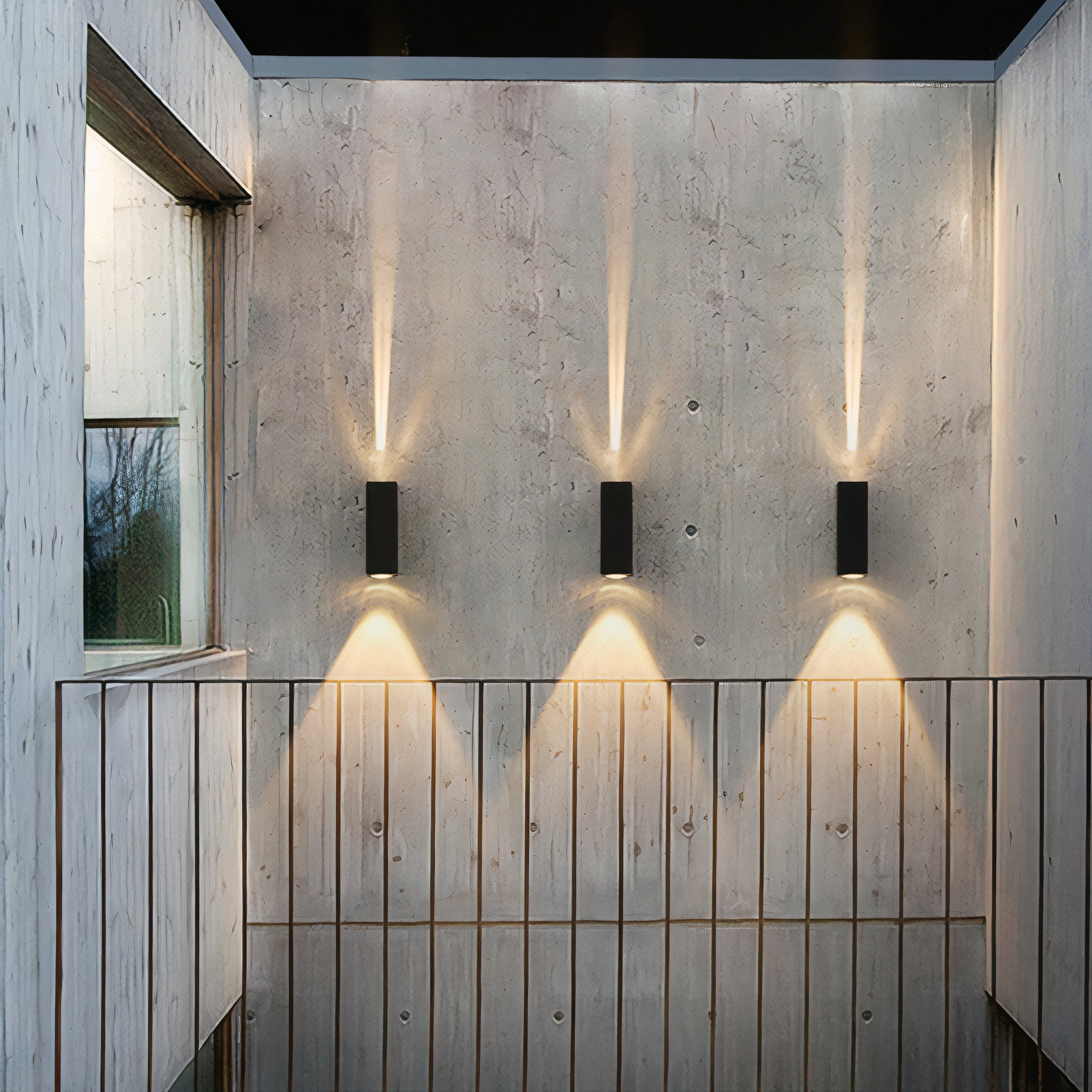 Außen-Schwarze Aluminium-Wandleuchte LED Auf Ab