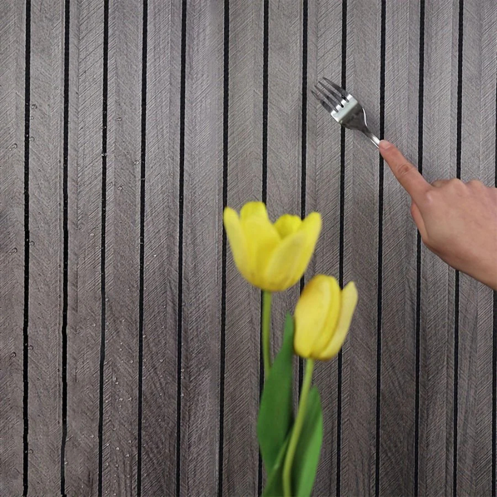 Wall Sticker 3D Wood Look PVC Panel Self Adhesive Waterproof