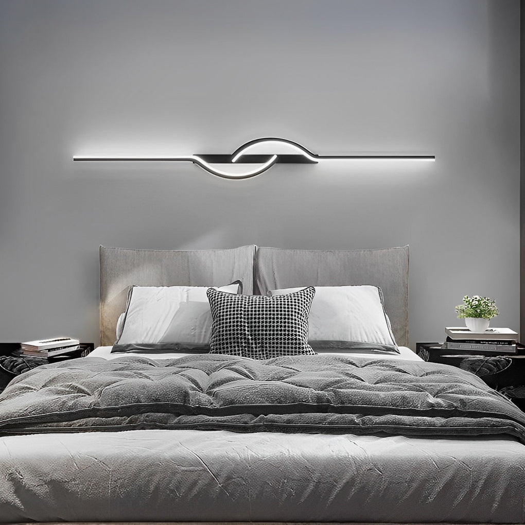 Wandlampe Modern Schwarz Aluminium LED Leuchte