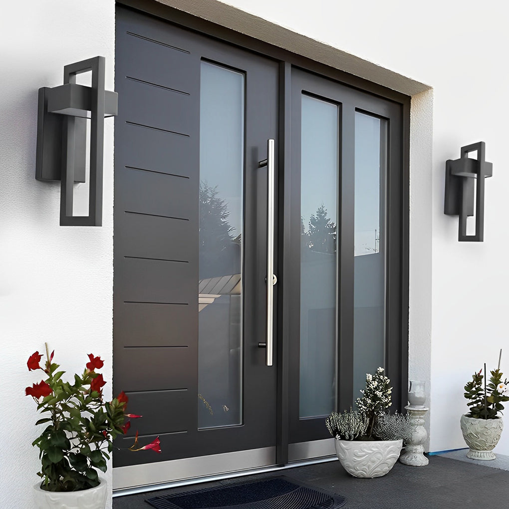 Outdoor Wall Light Modern Black LED Lamp