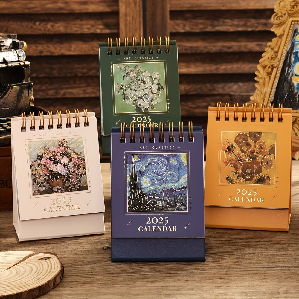Calendario da scrivania con design artistico classico