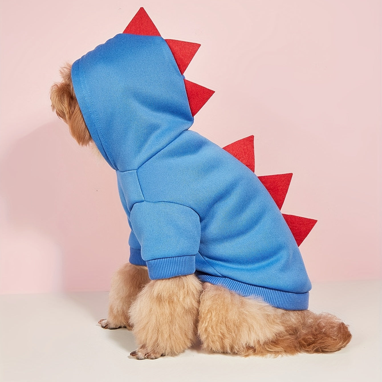 Hund Halloween Kostüm Fleece Dinosaurier Kapuzenpullover | Haustier Outfit Warm