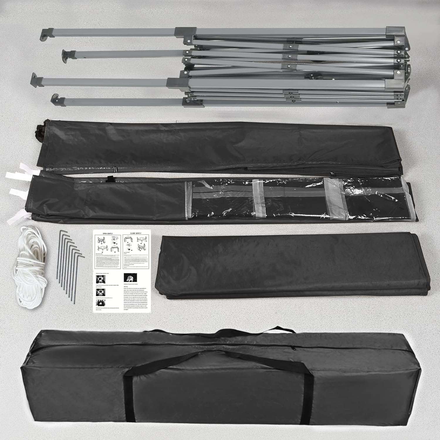Outdoor Waterproof Gazebo Tent with Side Panels