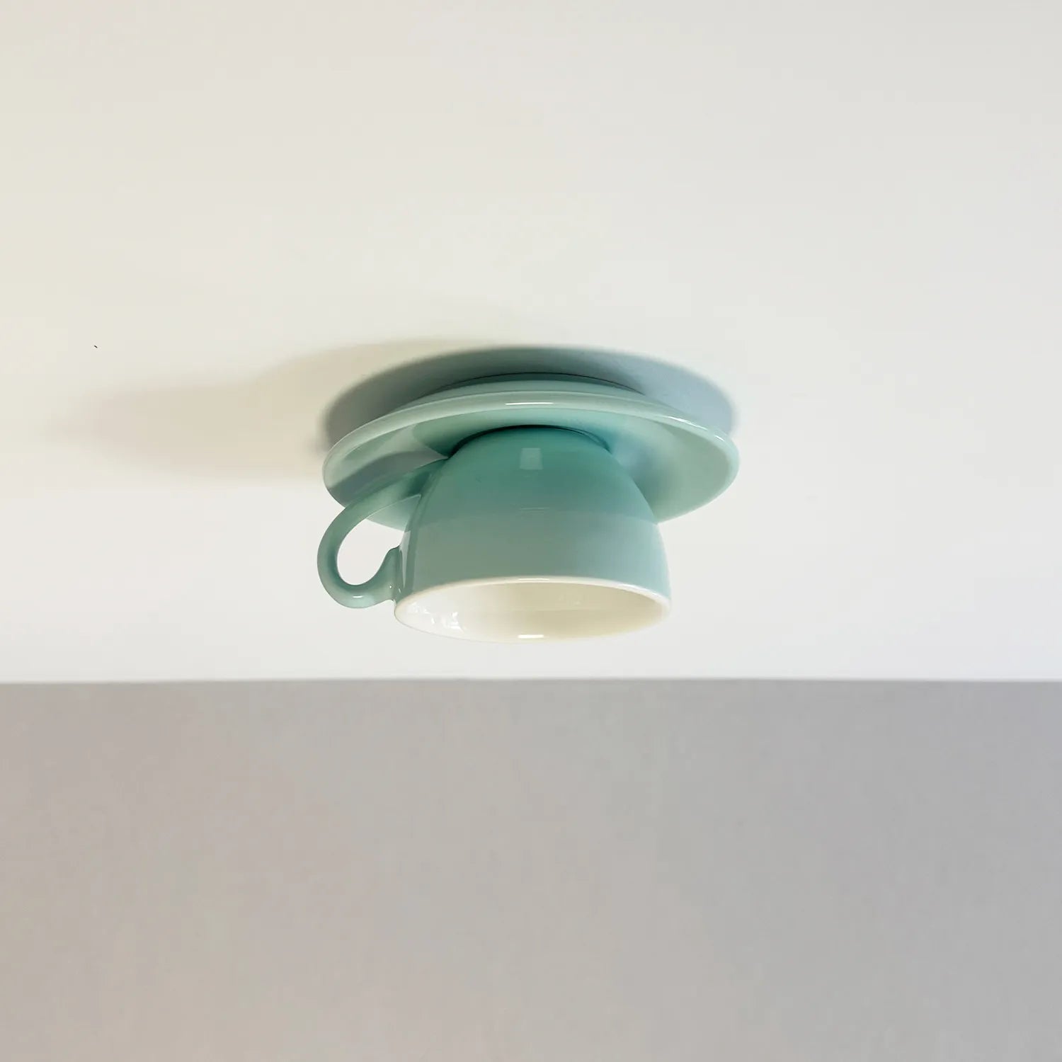 Lámpara de techo con diseño de taza de cerámica para dormitorios