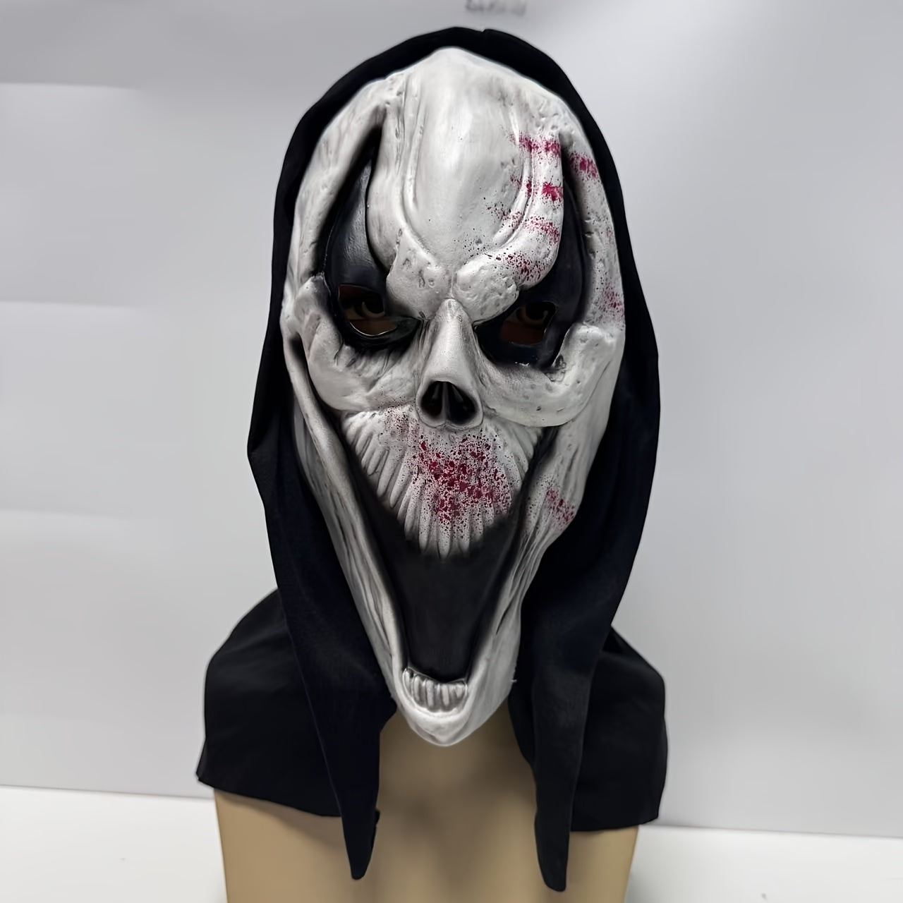Máscara de Halloween aterradora para adulto de cabeza completa | Capucha con diseño de calavera