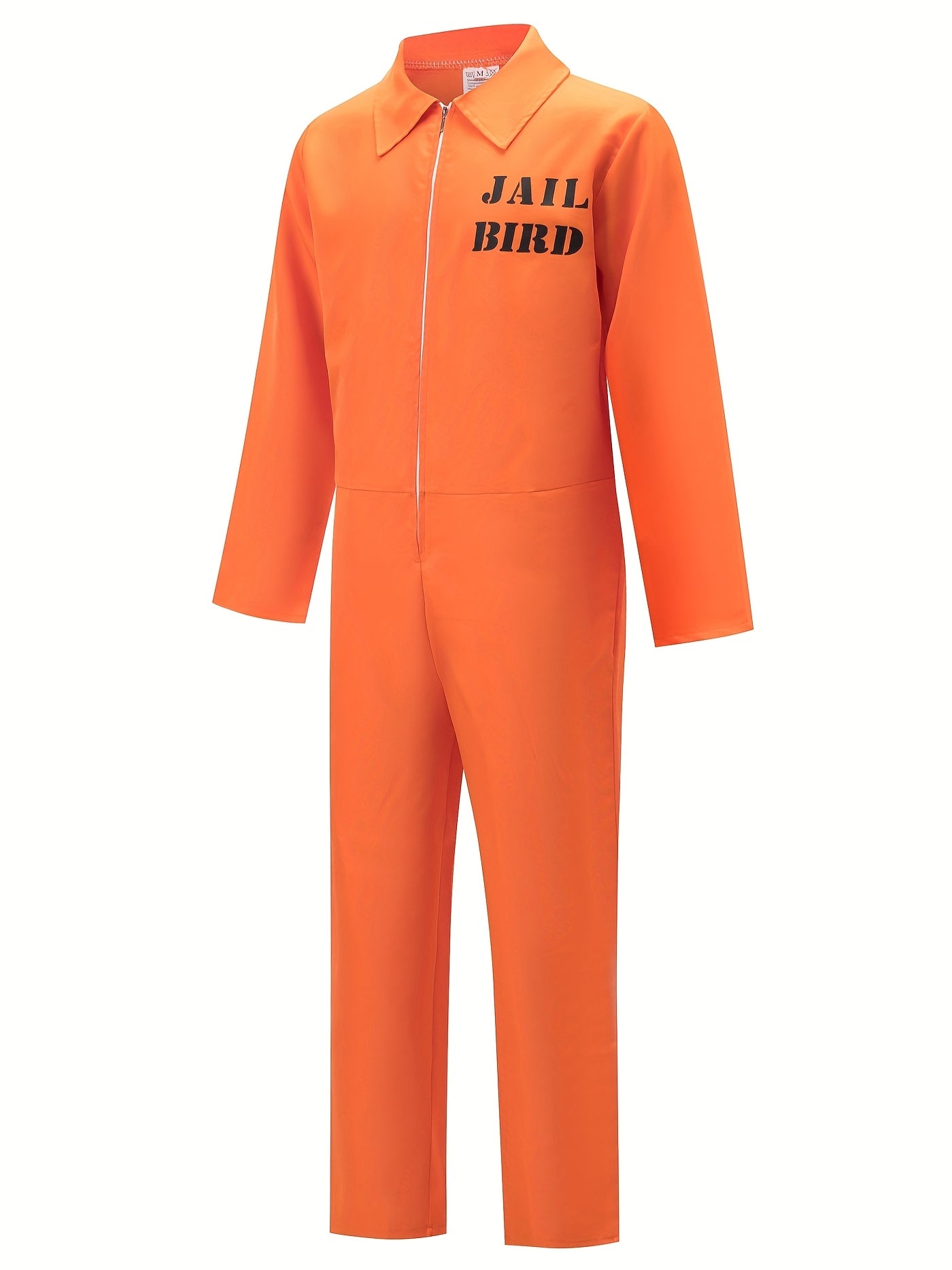 Disfraz de prisionero de Halloween para hombre con mono de manga larga | Divertido