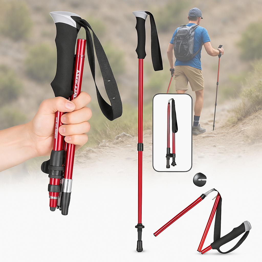 Hiking Poles Lightweight Foldable Aluminium Support