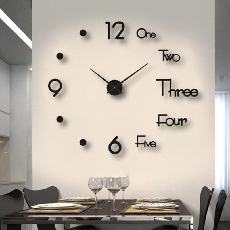 Reloj de pared grande estilo moderno para decoración del hogar