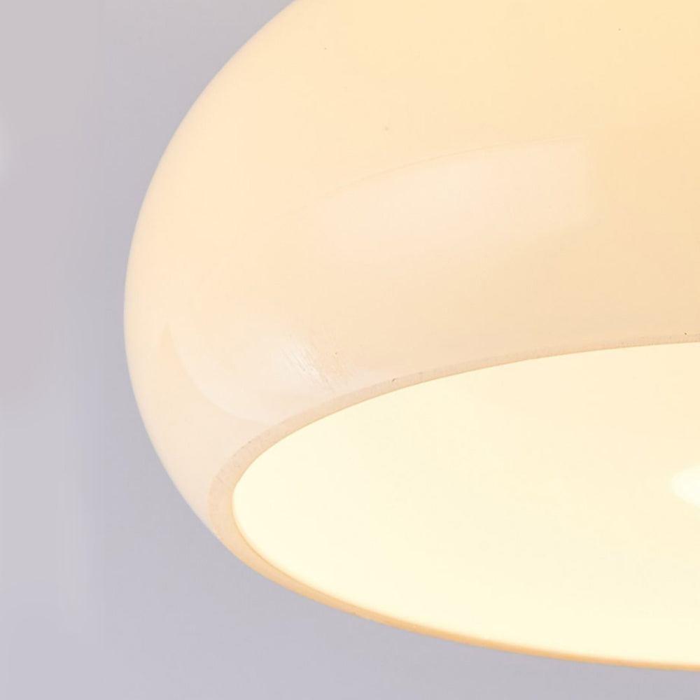 Elegant Round Glass Ceiling Light Fixture for Hallways