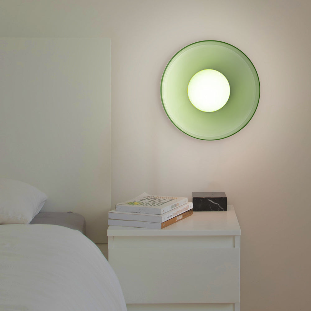 Lampada da soffitto moderna con struttura rotonda in vetro