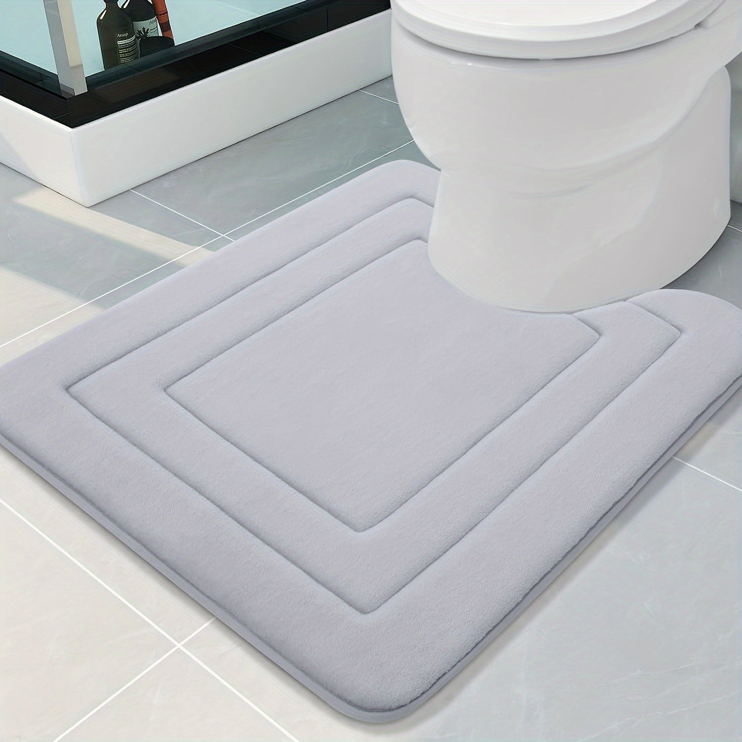 Alfombrilla de baño con acolchado de espuma viscoelástica para mayor comodidad
