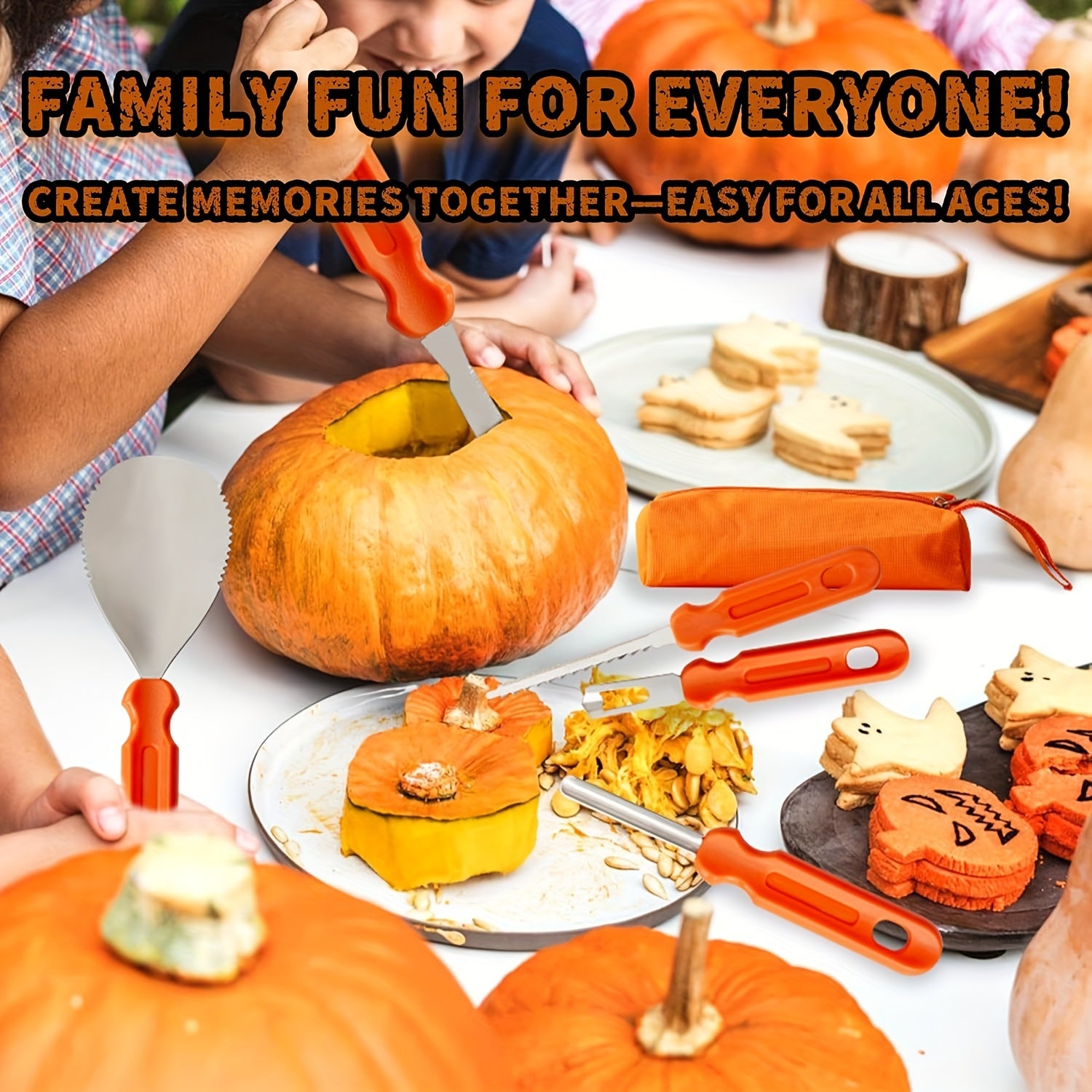 Kit de tallado de calabazas de Halloween para calabazas talladas fácilmente | Herramientas reutilizables