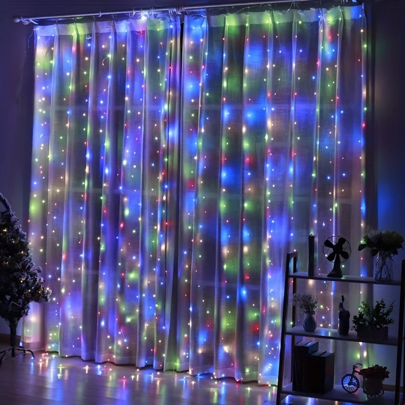 Luci a tenda Fairy USB con telecomando bianco caldo