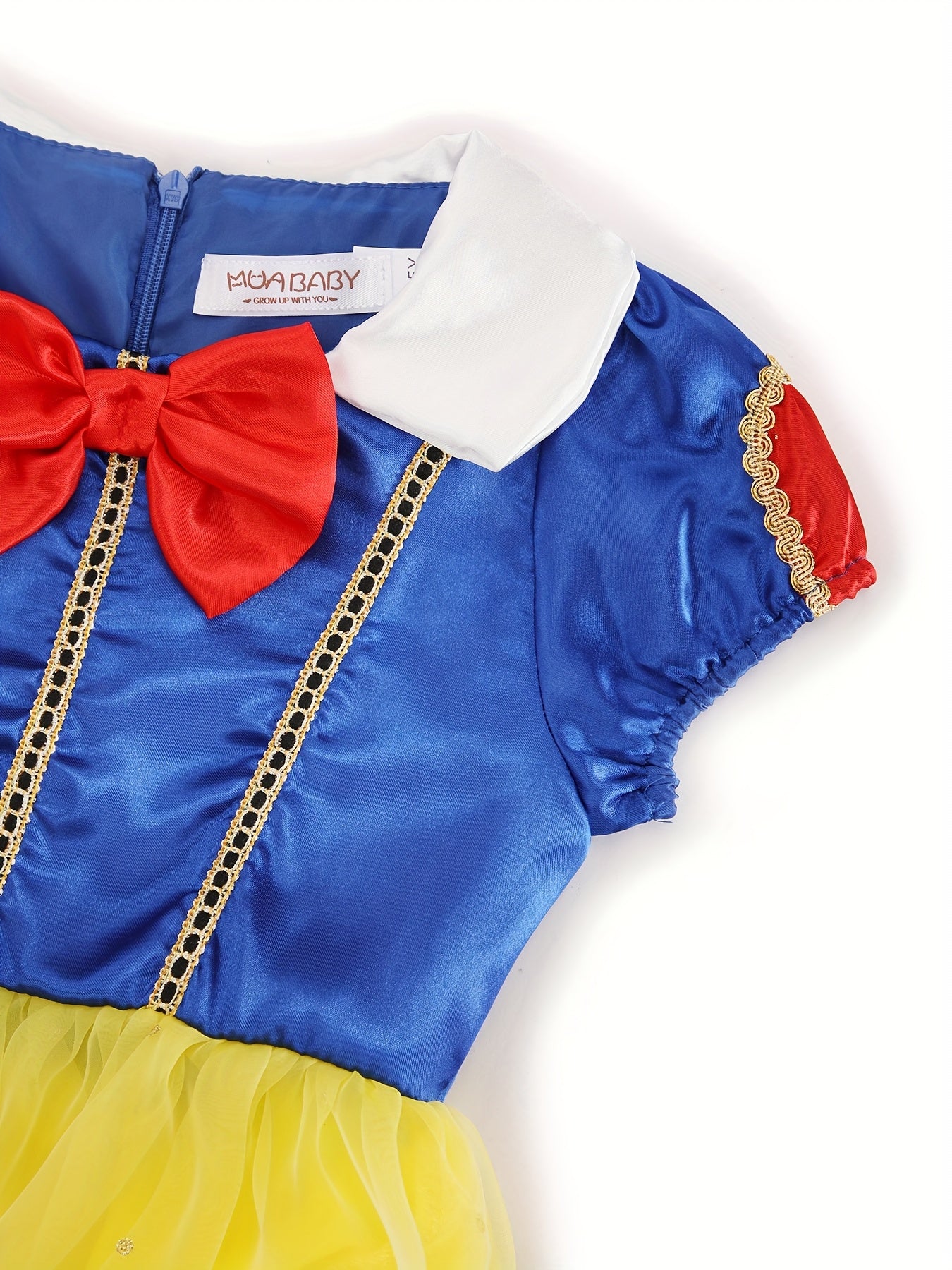 Mädchen Halloween Prinzessin Schnee Kostüm Kleid | Puffärmel Maxikleid