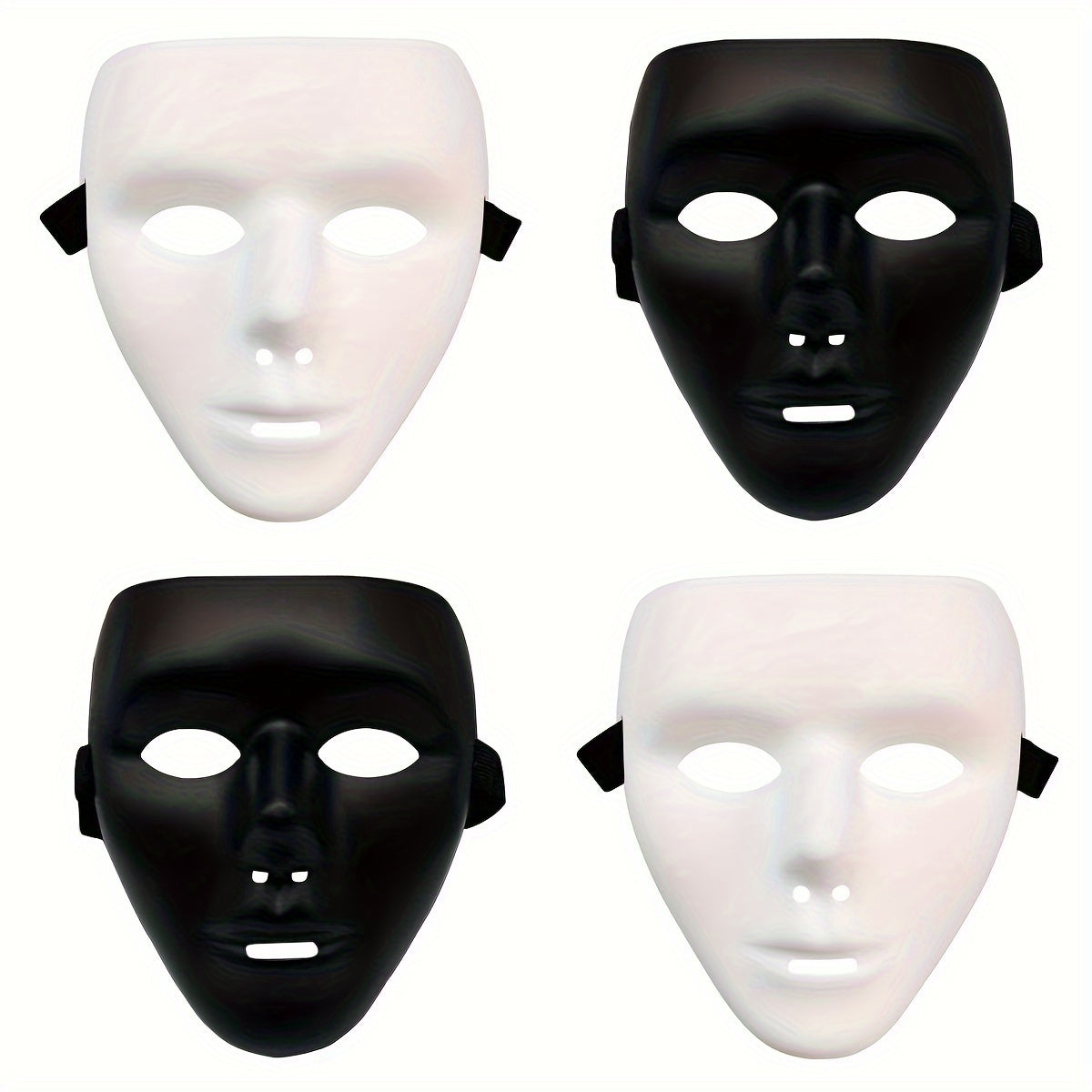 Men’s Full Face Plastic Halloween Mask | Anonymous Cosplay