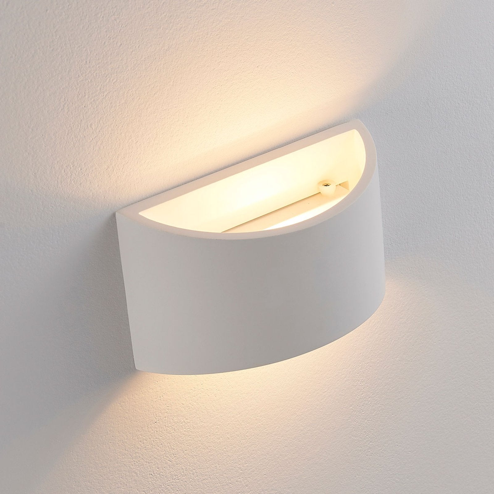 Aplique de pared moderno de yeso blanco