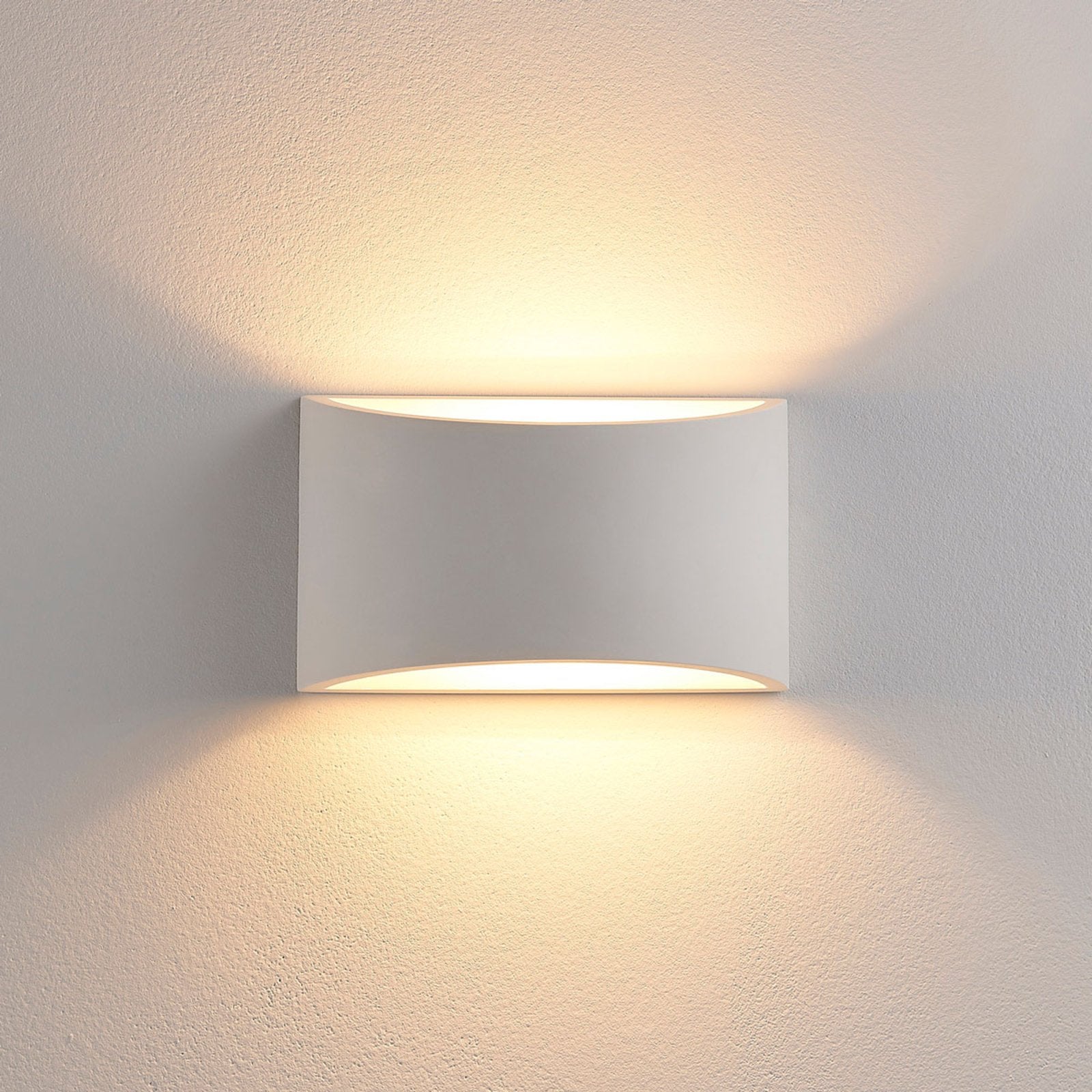 Aplique de pared moderno de yeso blanco