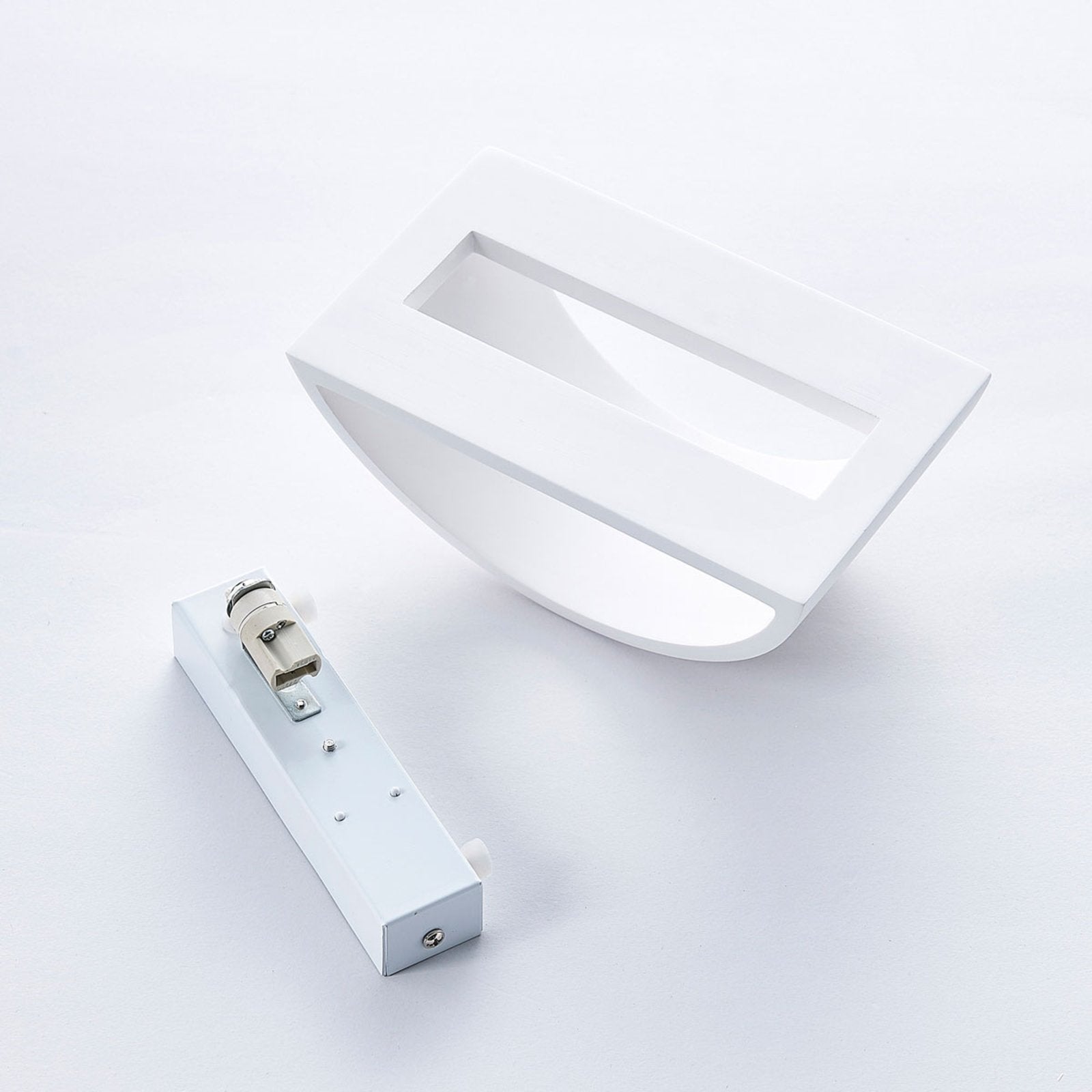 Aplique de pared moderno de yeso blanco
