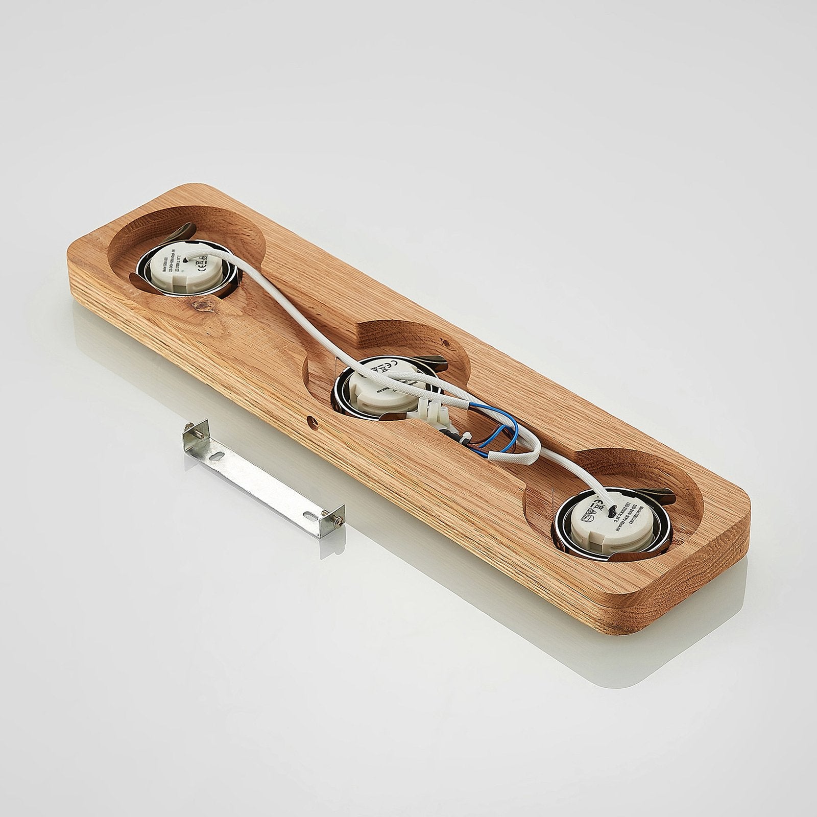 Ceiling Light with Wood Frame and LED Spots