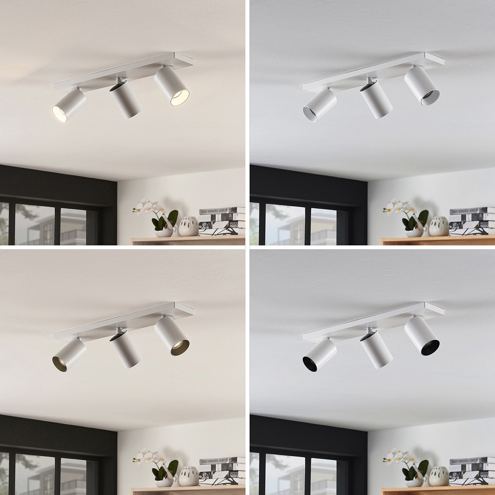 Ceiling Spotlights White Aluminum Adjustable Lamp