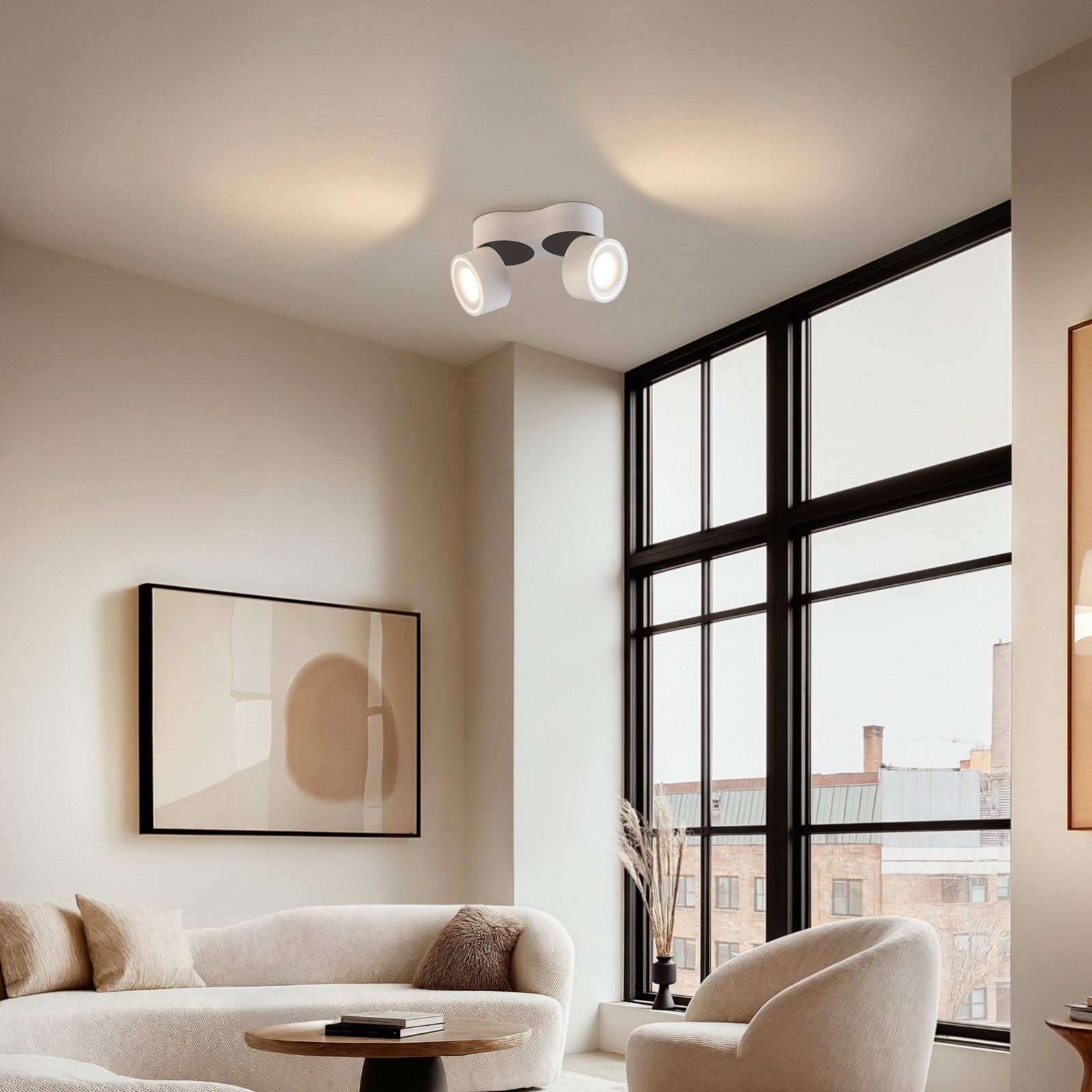 Ceiling Light with Adjustable LED Spotlights