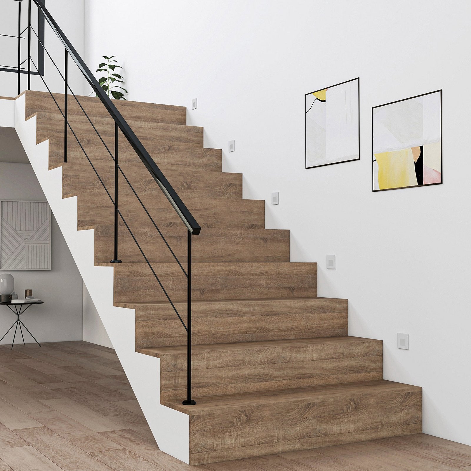 Aplique de pared moderno LED blanco empotrado