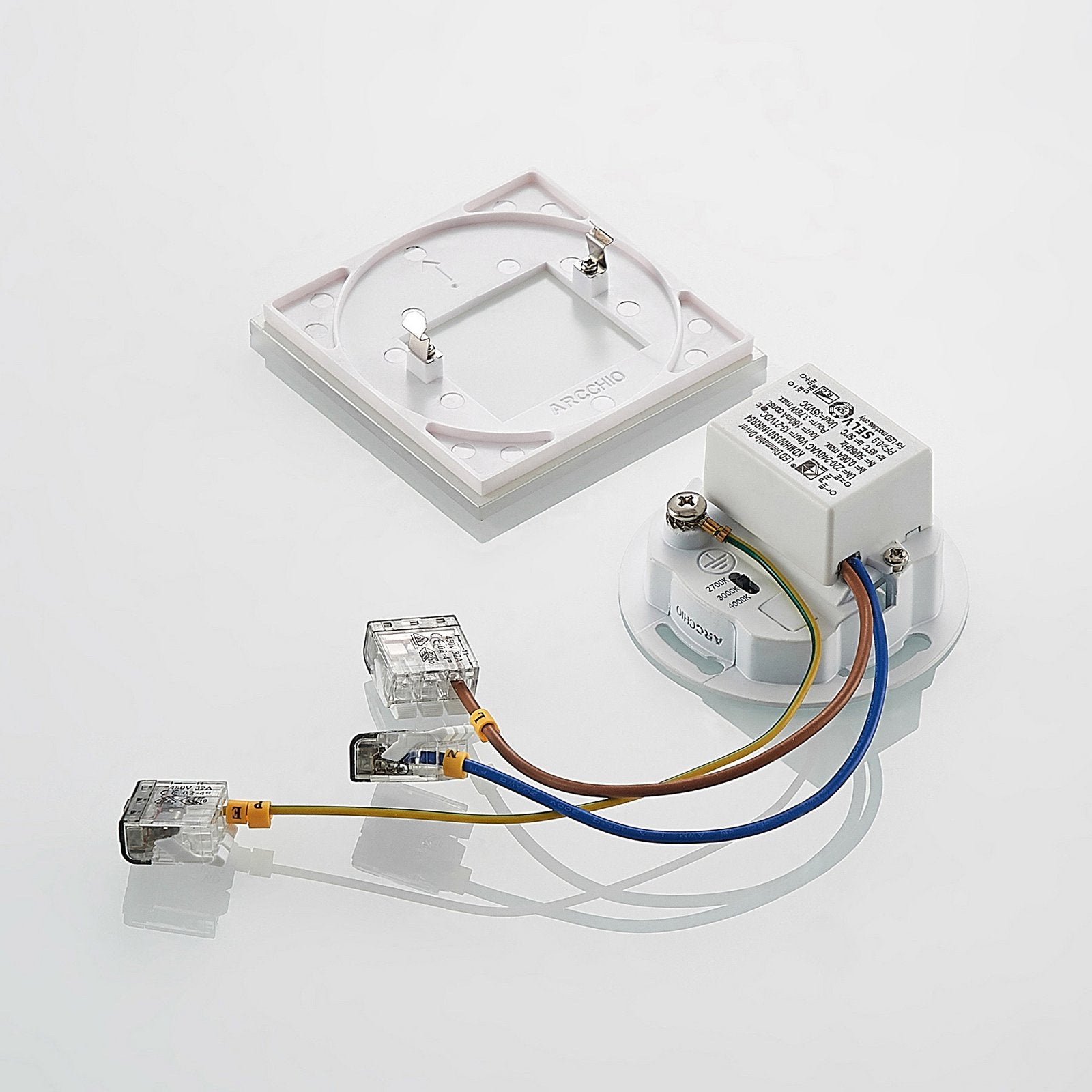 Aplique de pared moderno LED blanco empotrado