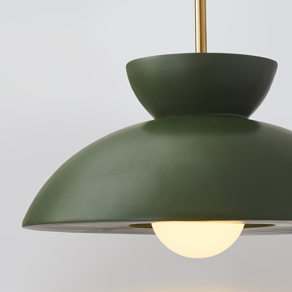 Lampada a sospensione con paralume in resina per sala da pranzo