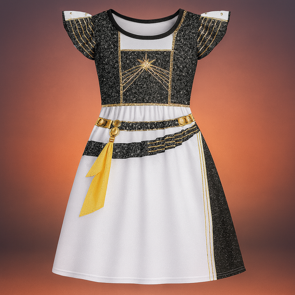 Costume Kpop Halloween pour enfants Robe de star de la pop Imprimé paillettes Tenue de scène pour performance