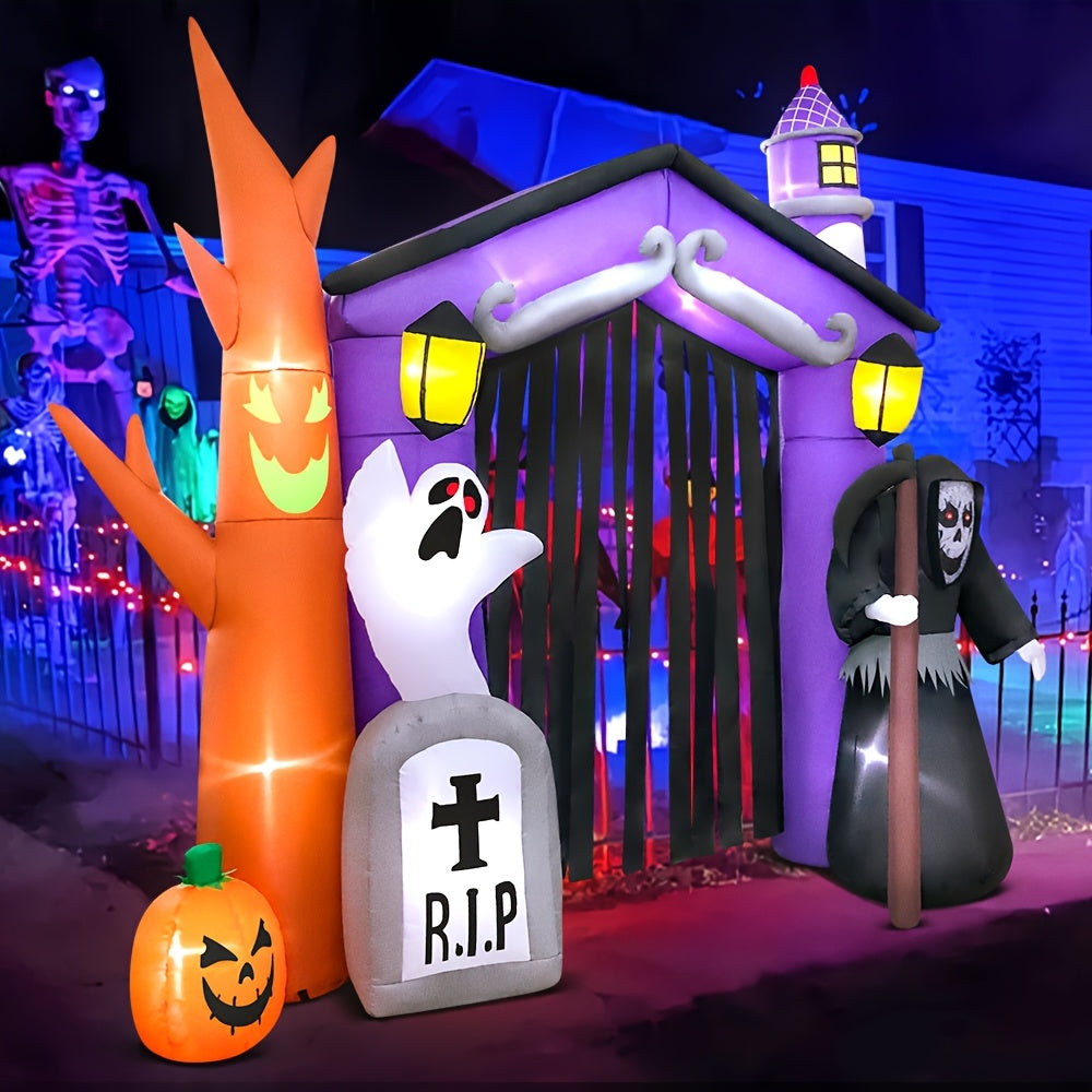 Halloween Spooky Inflatable Archway Decoration | Glowing Yard Entrance