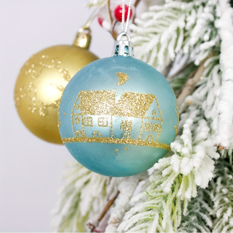 Juego de Bolas para Árbol de Navidad – Adornos Colgantes de Plástico