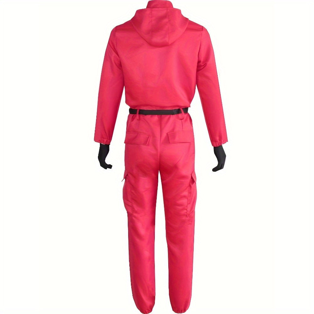 Mono de disfraz de Halloween unisex de manga larga | Con capucha y cremallera frontal