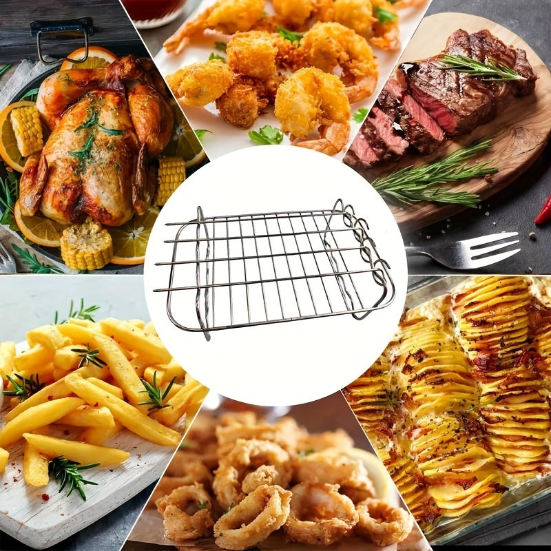 Set de accesorios para freidora de aire con brochetas para barbacoa