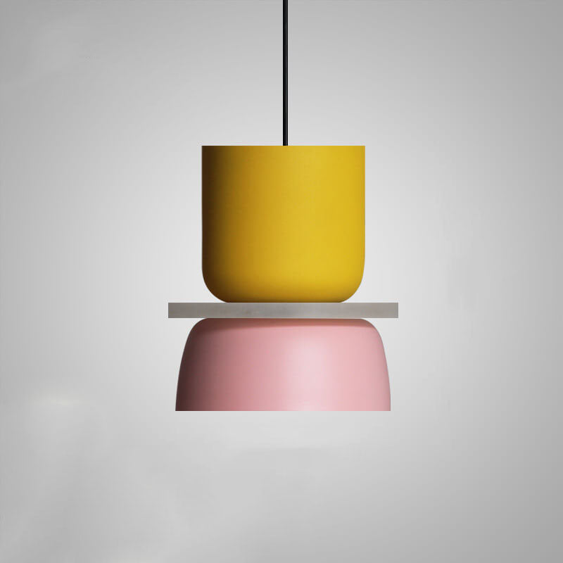 Lampada a sospensione moderna in metallo dal design colorato