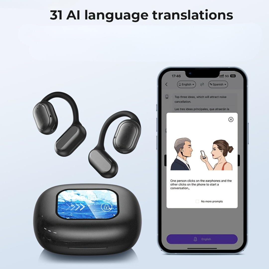 AI Translating Earbuds Travel Wireless Headset