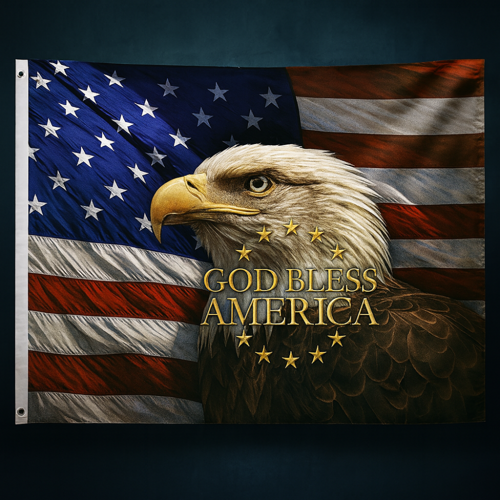 Amerykańska flaga zewnętrzna z poliestru patriotyczny baner z mosiężnymi oczkami