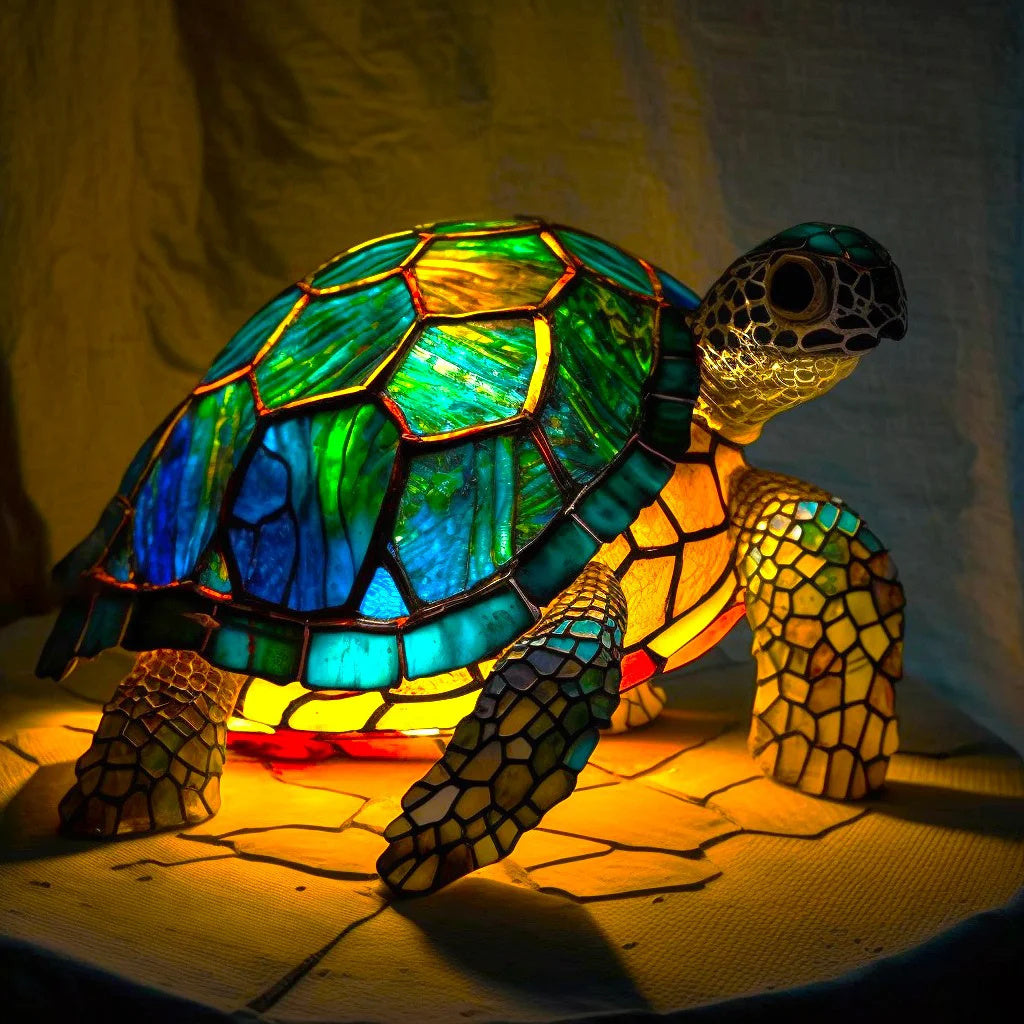 Lámpara de animal de vidrio teñido para decoración del hogar