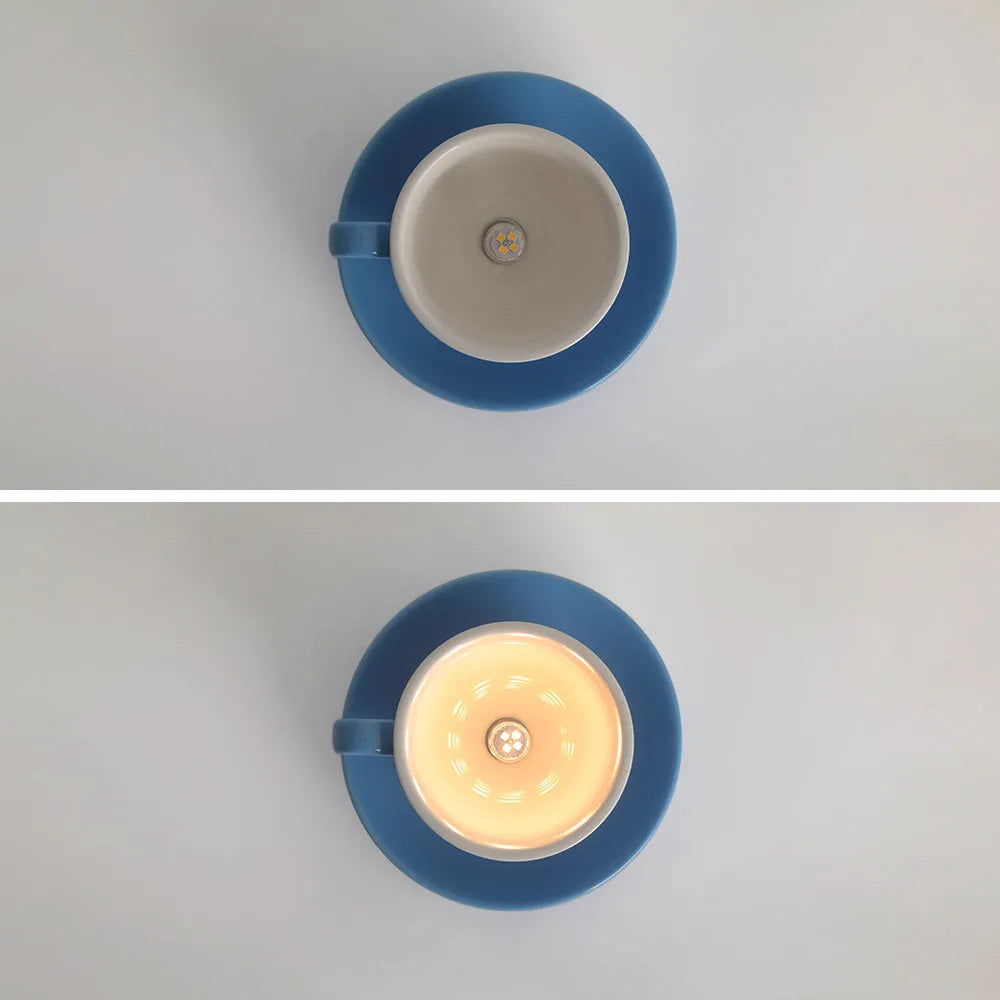 Lámpara de techo con diseño de taza de cerámica para dormitorios