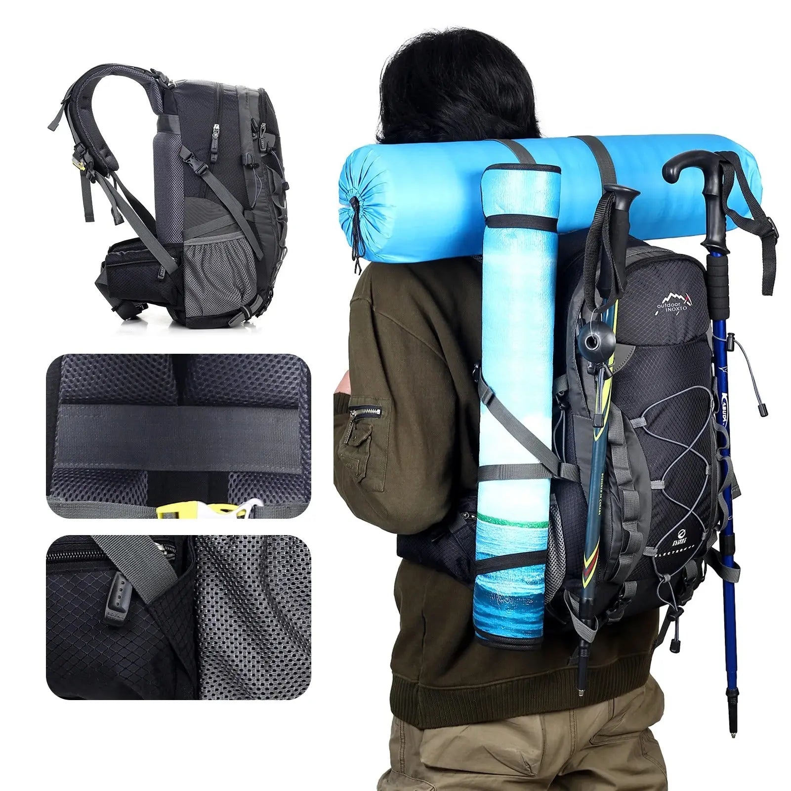 Waterproof Hiking Backpack Ergonomic 40L Outdoor Bag