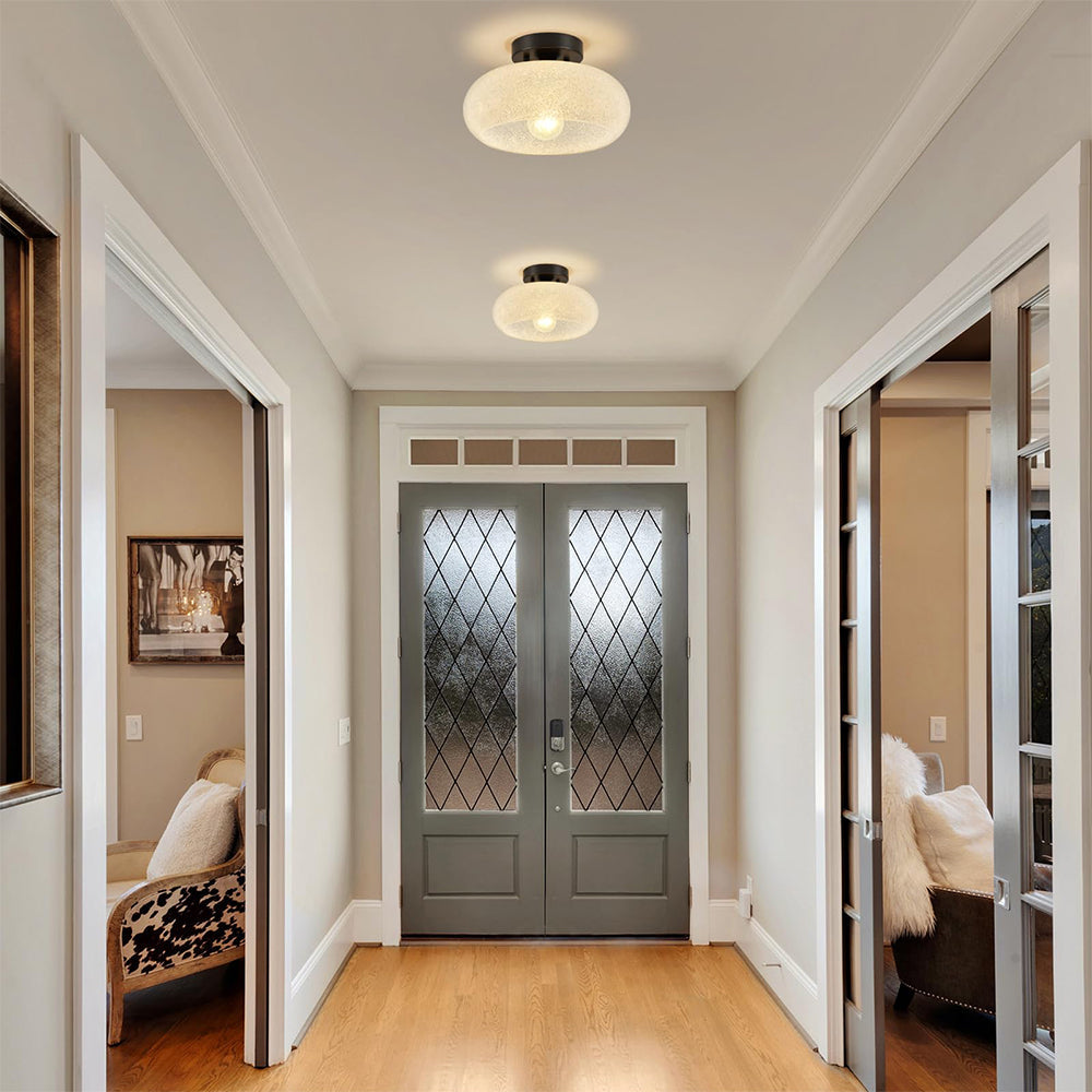 Ceiling Light Glass Modern Semi Flush Fixture