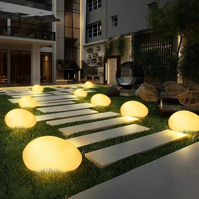 Garden lights waterproof LED stone effect