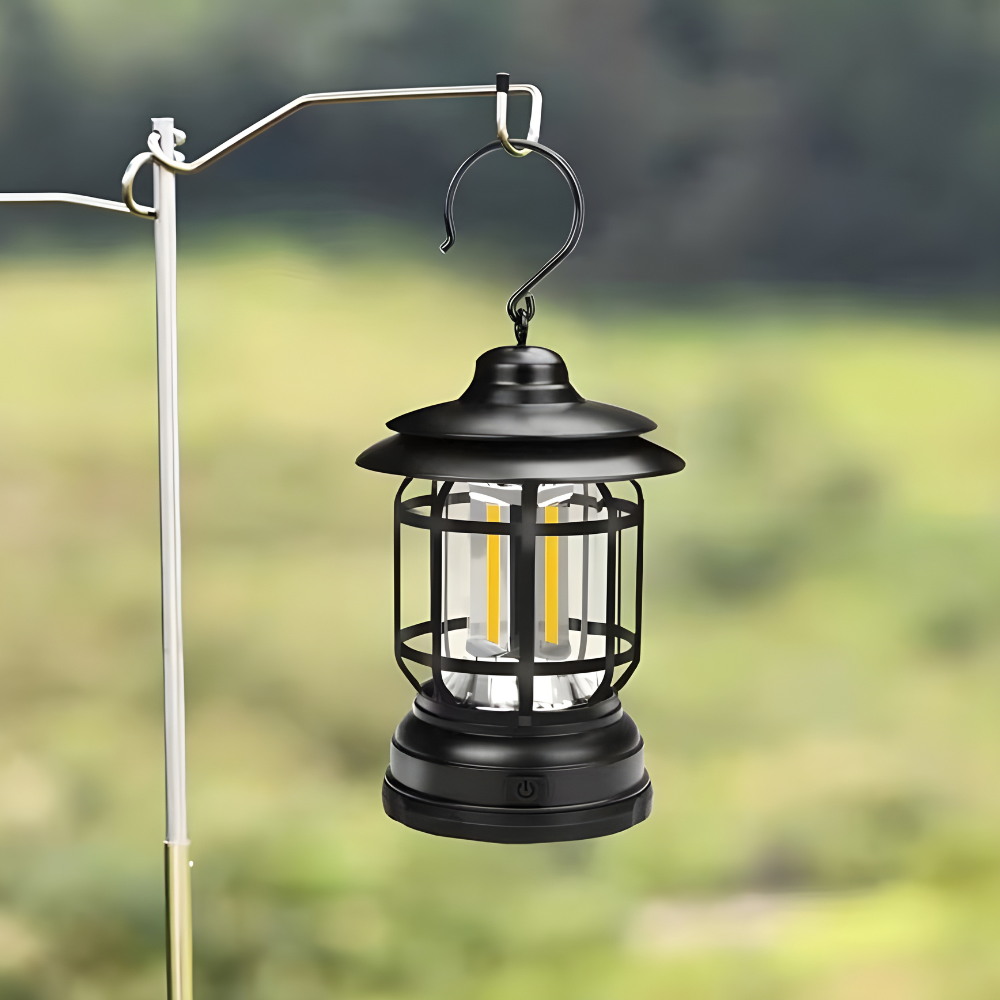 Lámpara de camping luces LED retro portátil magnética recargable