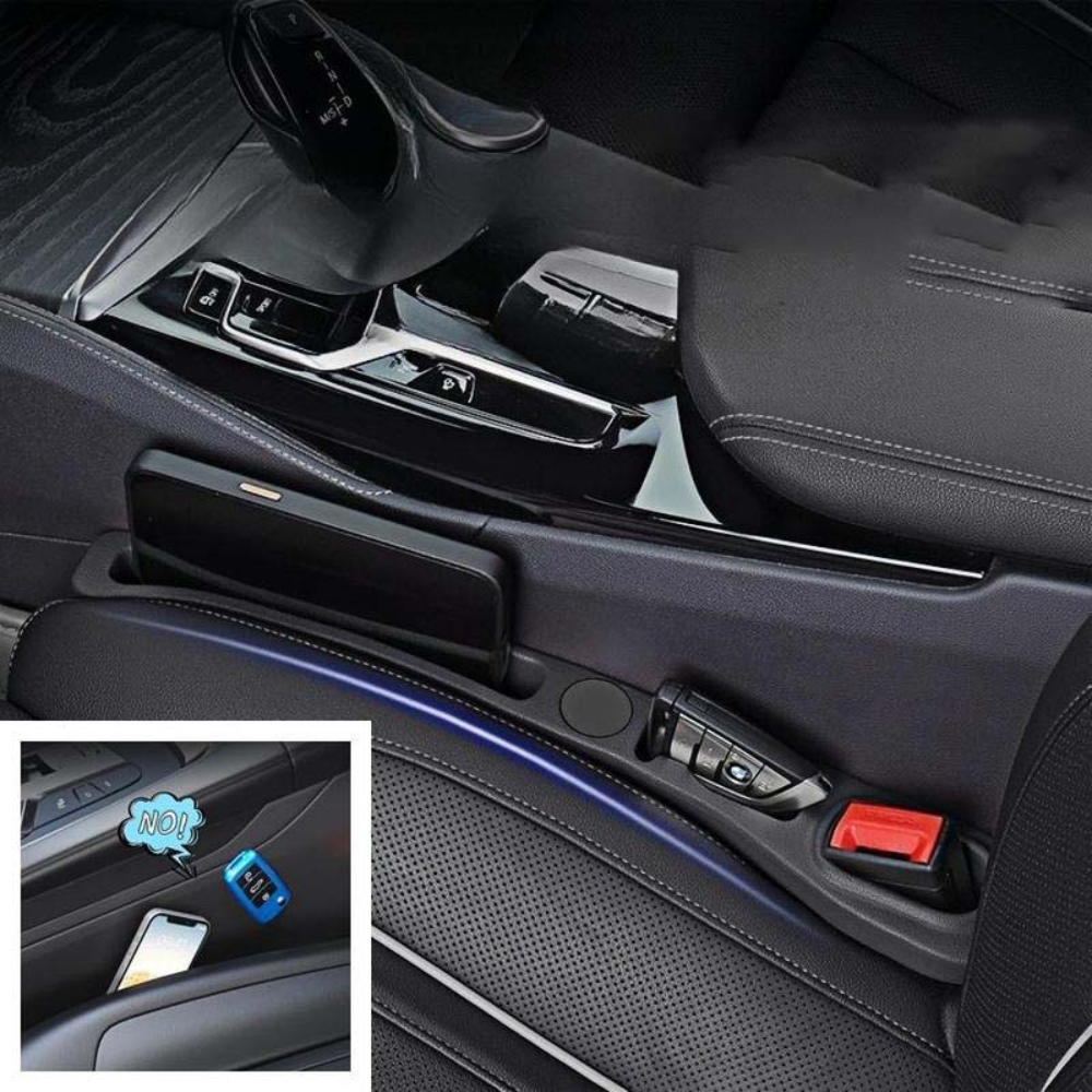 Relleno para hueco de asiento de coche de cuero sintético organizador par
