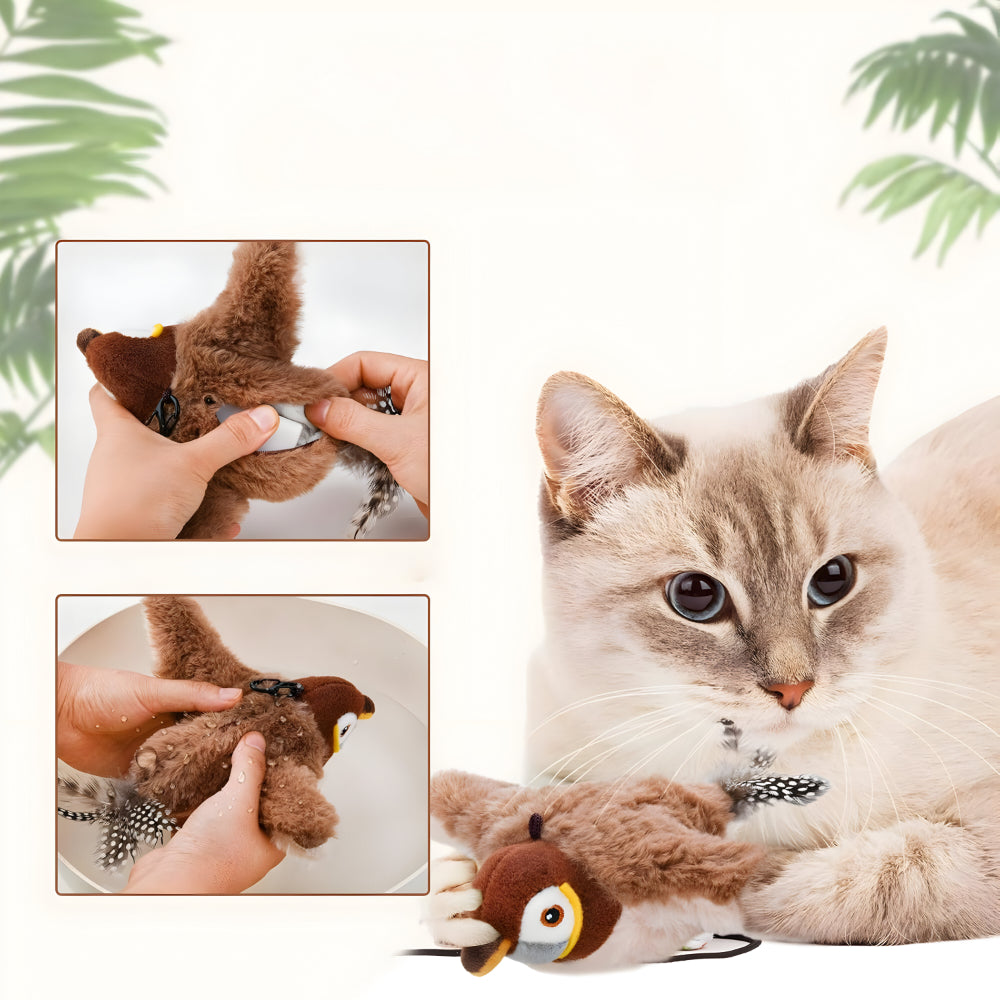 Cat Toy Plush Bird Chirping Sound