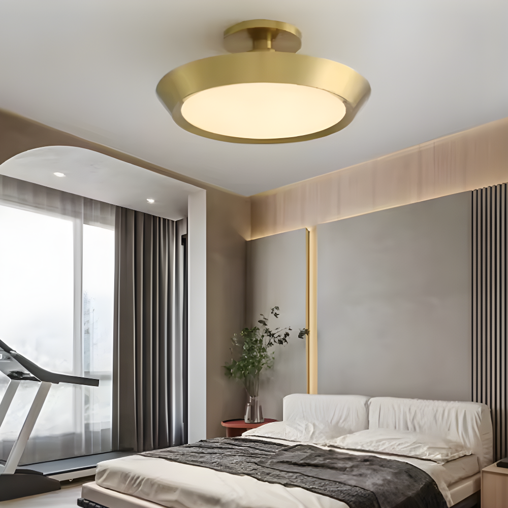 Lampade da soffitto LED moderne a plafone in metallo rotondo