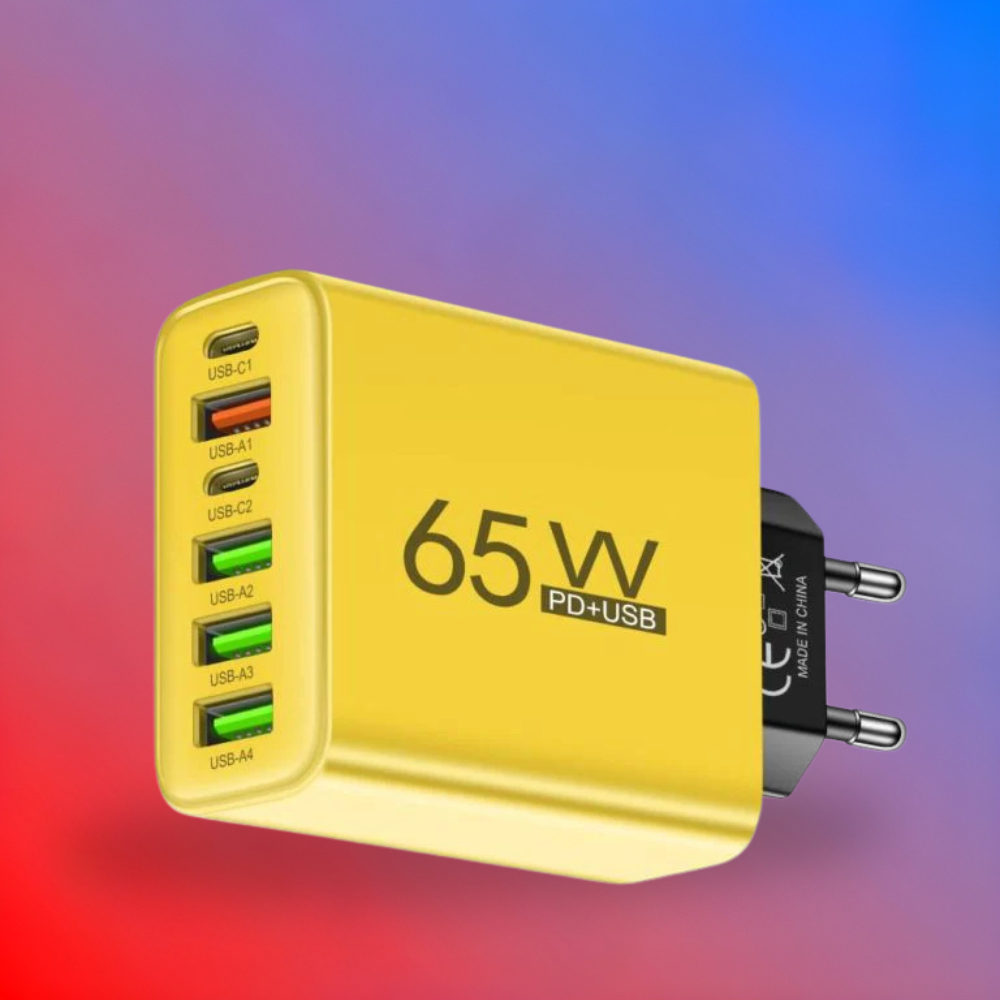 Charger 65W Multi Port USB C Adaptor Compact Desktop Station